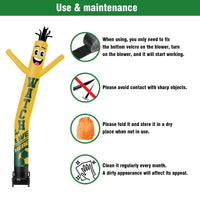 6 10 15 20FT Tall Watch Live Here Waving Inflatable Tube Man(Blower Not Included) - goodeny