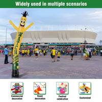 6 10 15 20FT Tall Watch Live Here Waving Inflatable Tube Man(Blower Not Included) - goodeny