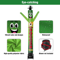 6 10 15 20FT Tall Watch Soccer Here Waving Inflatable Tube Man(Blower Not Included) - goodeny