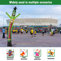 6 10 15 20FT Tall Watch Soccer Here Waving Inflatable Tube Man(Blower Not Included) - goodeny