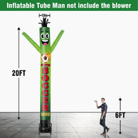 6 10 15 20FT Tall Watch Soccer Here Waving Inflatable Tube Man(Blower Not Included) - goodeny