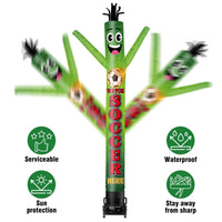 6 10 15 20FT Tall Watch Soccer Here Waving Inflatable Tube Man(Blower Not Included) - goodeny