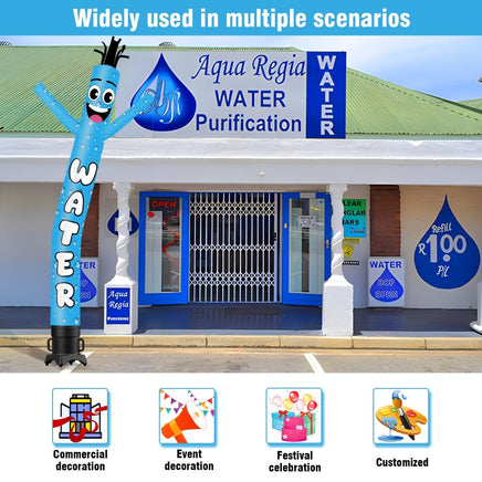 6 10 15 20FT Tall Water Waving Inflatable Tube Man(Blower Not Included) - goodeny