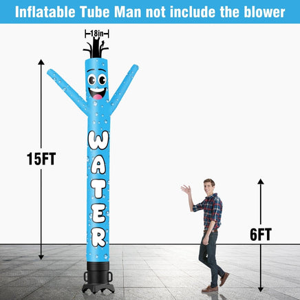 6 10 15 20FT Tall Water Waving Inflatable Tube Man(Blower Not Included) - goodeny