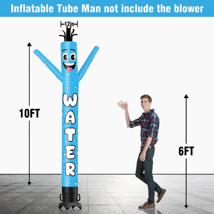 6 10 15 20FT Tall Water Waving Inflatable Tube Man(Blower Not Included) - goodeny