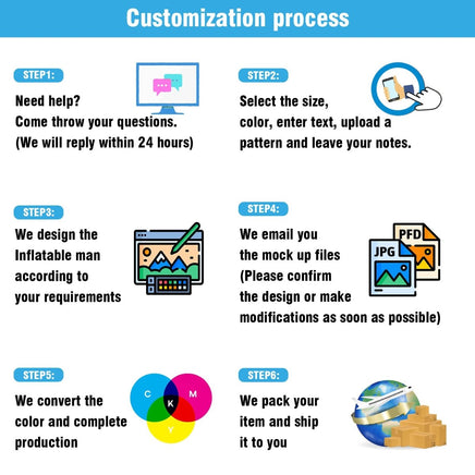 6 10 15 20FT Tall Water Waving Inflatable Tube Man(Blower Not Included) - goodeny