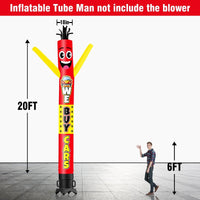 6 10 15 20FT Tall We Buy Cars Waving Inflatable Tube Man(Blower Not Included) - goodeny