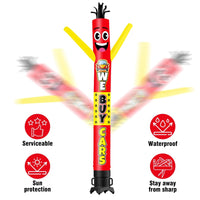 6 10 15 20FT Tall We Buy Cars Waving Inflatable Tube Man(Blower Not Included) - goodeny