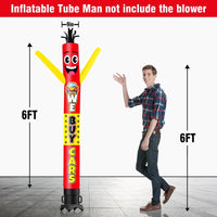 6 10 15 20FT Tall We Buy Cars Waving Inflatable Tube Man(Blower Not Included) - goodeny