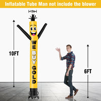 6 10 15 20FT Tall We Buy Gold Waving Inflatable Tube Man(Blower Not Included) - goodeny