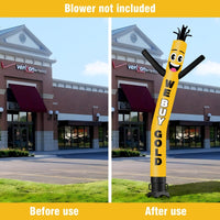 6 10 15 20FT Tall We Buy Gold Waving Inflatable Tube Man(Blower Not Included) - goodeny