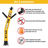 6 10 15 20FT Tall We Buy Gold Waving Inflatable Tube Man(Blower Not Included) - goodeny