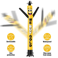 6 10 15 20FT Tall We Buy Gold Waving Inflatable Tube Man(Blower Not Included) - goodeny