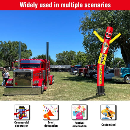 6 10 15 20FT Tall We Buy Trucks Waving Inflatable Tube Man(Blower Not Included) - goodeny