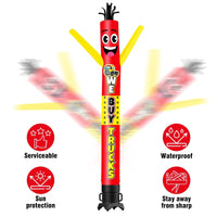 6 10 15 20FT Tall We Buy Trucks Waving Inflatable Tube Man(Blower Not Included) - goodeny