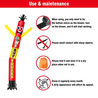 6 10 15 20FT Tall We Buy Trucks Waving Inflatable Tube Man(Blower Not Included) - goodeny