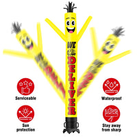 6 10 15 20FT Tall We Deliver Waving Inflatable Tube Man(Blower Not Included) - goodeny