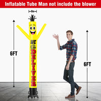 6 10 15 20FT Tall We Deliver Waving Inflatable Tube Man(Blower Not Included) - goodeny