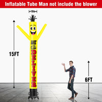 6 10 15 20FT Tall We Deliver Waving Inflatable Tube Man(Blower Not Included) - goodeny