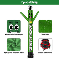 6 10 15 20FT Tall We Love Soccer Waving Inflatable Tube Man(Blower Not Included) - goodeny