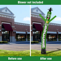 6 10 15 20FT Tall We Love Soccer Waving Inflatable Tube Man(Blower Not Included) - goodeny