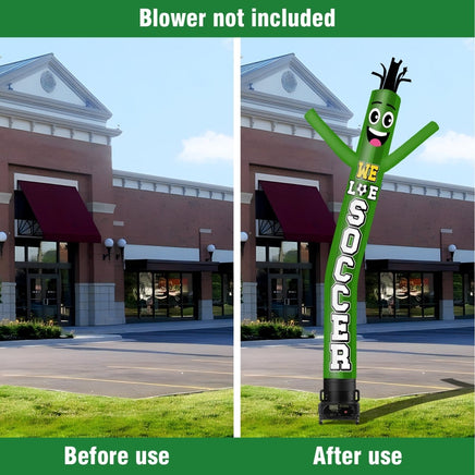 6 10 15 20FT Tall We Love Soccer Waving Inflatable Tube Man(Blower Not Included) - goodeny