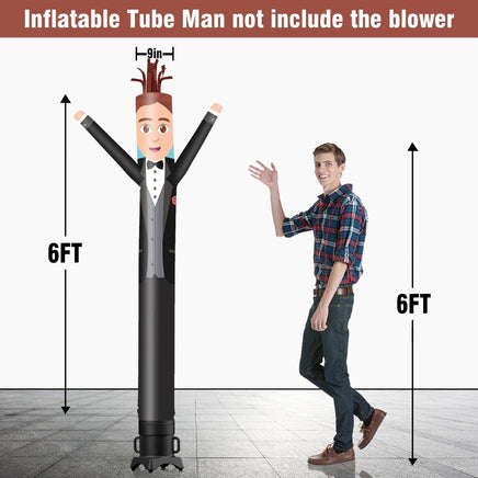 6 10 15 20FT Tall Wedding Bridegroom Waving Inflatable Tube Man(Blower Not Included) - goodeny