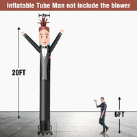 6 10 15 20FT Tall Wedding Bridegroom Waving Inflatable Tube Man(Blower Not Included) - goodeny