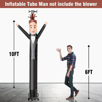 6 10 15 20FT Tall Wedding Bridegroom Waving Inflatable Tube Man(Blower Not Included) - goodeny