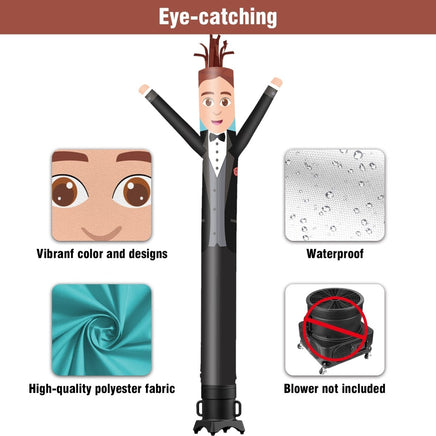 6 10 15 20FT Tall Wedding Bridegroom Waving Inflatable Tube Man(Blower Not Included) - goodeny