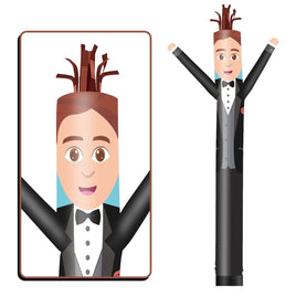 6 10 15 20FT Tall Wedding Bridegroom Waving Inflatable Tube Man(Blower Not Included) - goodeny