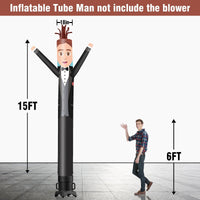 6 10 15 20FT Tall Wedding Bridegroom Waving Inflatable Tube Man(Blower Not Included) - goodeny