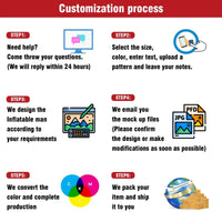 6 10 15 20FT Tall Welcome Waving Inflatable Tube Man(Blower Not Included) - goodeny