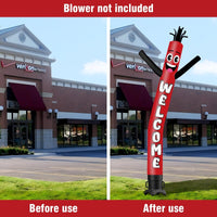 6 10 15 20FT Tall Welcome Waving Inflatable Tube Man(Blower Not Included) - goodeny