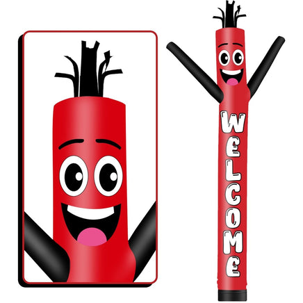 6 10 15 20FT Tall Welcome Waving Inflatable Tube Man(Blower Not Included) - goodeny