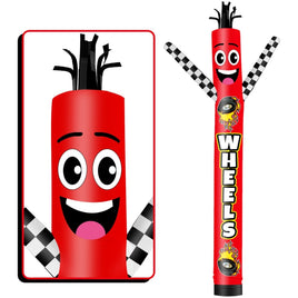 6 10 15 20FT Tall Wheels Waving Inflatable Tube Man(Blower Not Included) - goodeny
