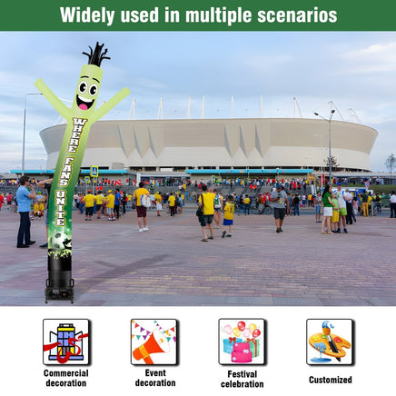 6 10 15 20FT Tall Where Fans Unite Waving Inflatable Tube Man(Blower Not Included) - goodeny