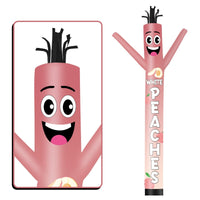 6 10 15 20FT Tall White Peach Waving Inflatable Tube Man(Blower Not Included) - goodeny