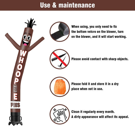 6 10 15 20FT Tall Whoopie Pies Waving Inflatable Tube Man(Blower Not Included) - goodeny