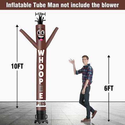 6 10 15 20FT Tall Whoopie Pies Waving Inflatable Tube Man(Blower Not Included) - goodeny