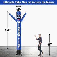 6 10 15 20FT Tall Window Tint Waving Inflatable Tube Man(Blower Not Included) - goodeny