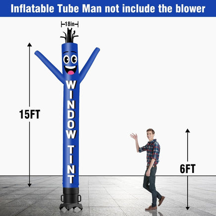 6 10 15 20FT Tall Window Tint Waving Inflatable Tube Man(Blower Not Included) - goodeny