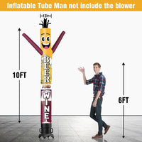 6 10 15 20FT Tall Wine And Beer Waving Inflatable Tube Man(Blower Not Included) - goodeny