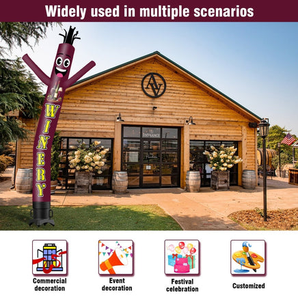 6 10 15 20FT Tall Winery Waving Inflatable Tube Man(Blower Not Included) - goodeny