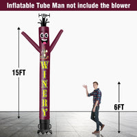 6 10 15 20FT Tall Winery Waving Inflatable Tube Man(Blower Not Included) - goodeny