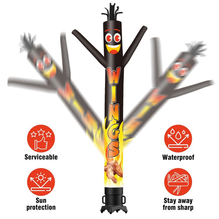 6 10 15 20FT Tall Wings Waving Inflatable Tube Man(Blower Not Included) - goodeny