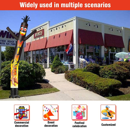 6 10 15 20FT Tall Wings Waving Inflatable Tube Man(Blower Not Included) - goodeny
