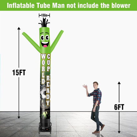 6 10 15 20FT Tall World Cup Ready Waving Inflatable Tube Man(Blower Not Included) - goodeny