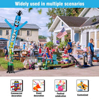 6 10 15 20FT Tall Yard Sale Waving Inflatable Tube Man(Blower Not Included) - goodeny