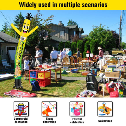 6 10 15 20FT Tall Yard Sale Waving Inflatable Tube Man(Blower Not Included) - goodeny